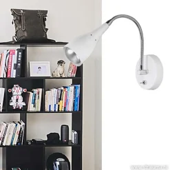 Wandlamp Elite verstelbaar nikkel wit