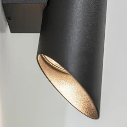 Wandlamp koker smal up+down zwart