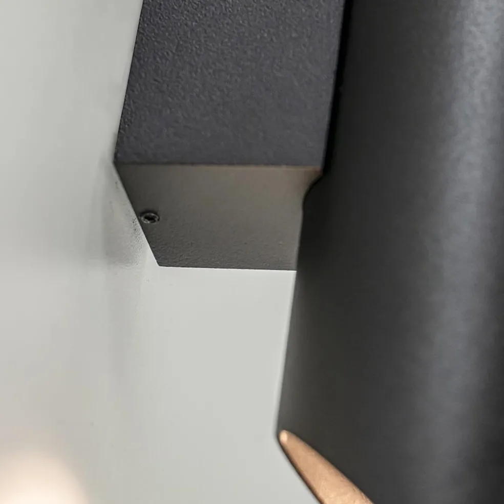 Wandlamp koker smal up+down zwart