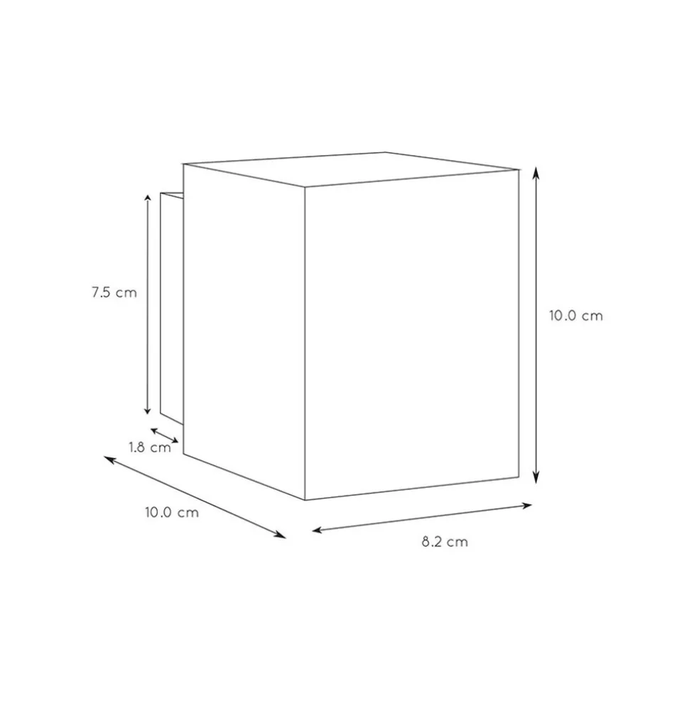 Wandlamp kubus wit G9