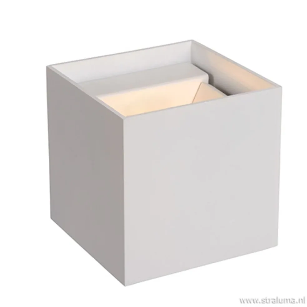 Wandlamp kubus wit verstelbaar incl. led