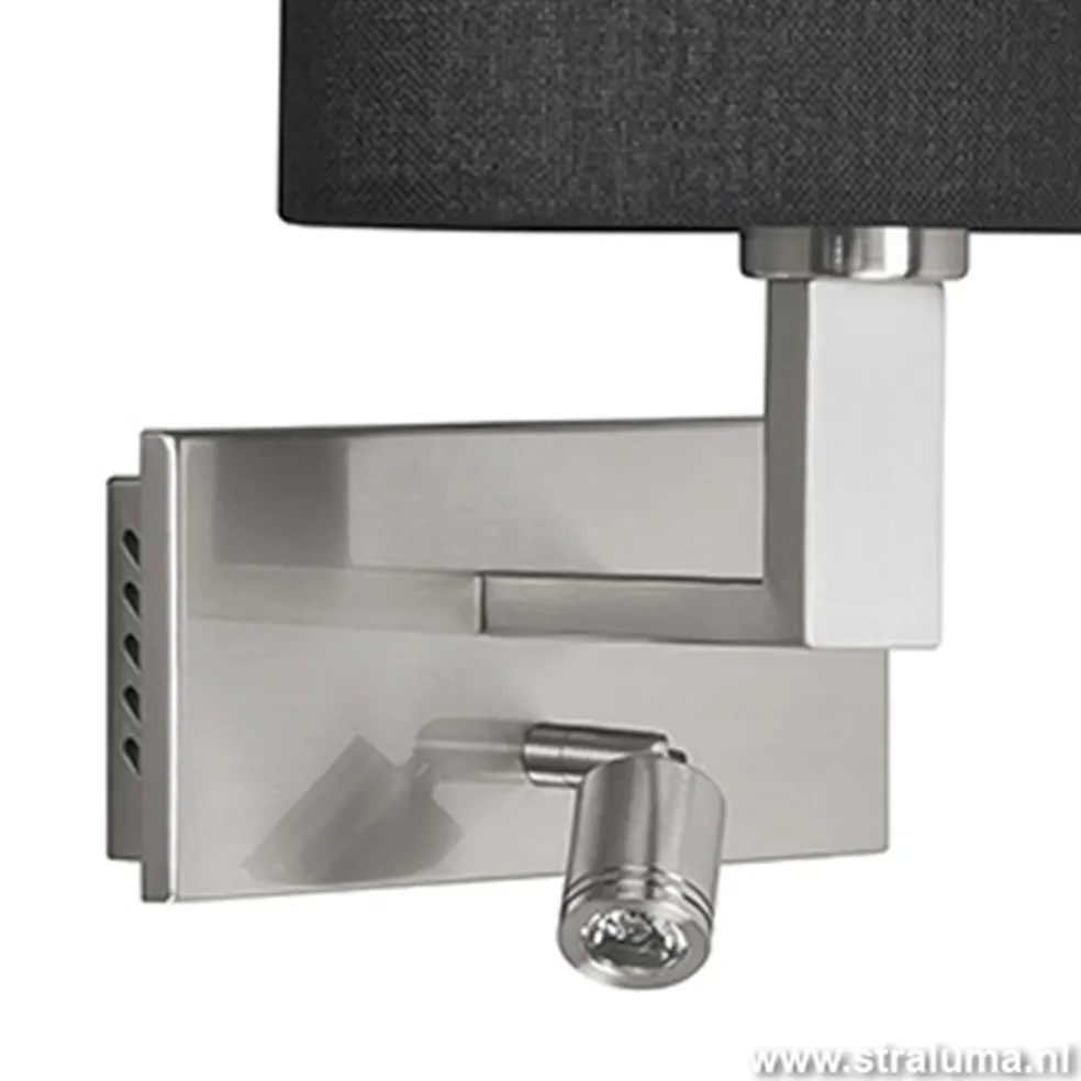 Wandlamp New Oval kap zwart led