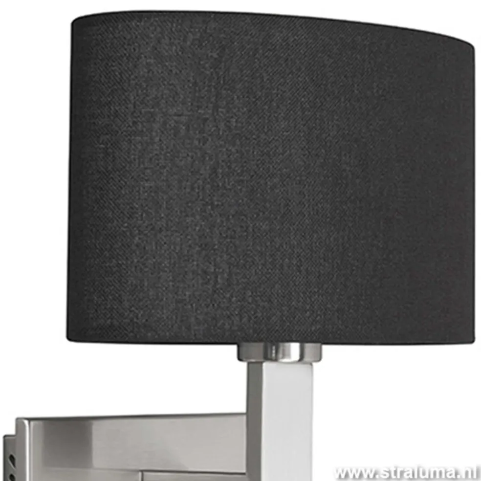 Wandlamp New Oval kap zwart led