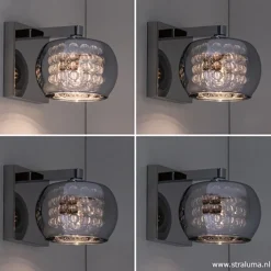 Wandlamp Pearl glas/chroom