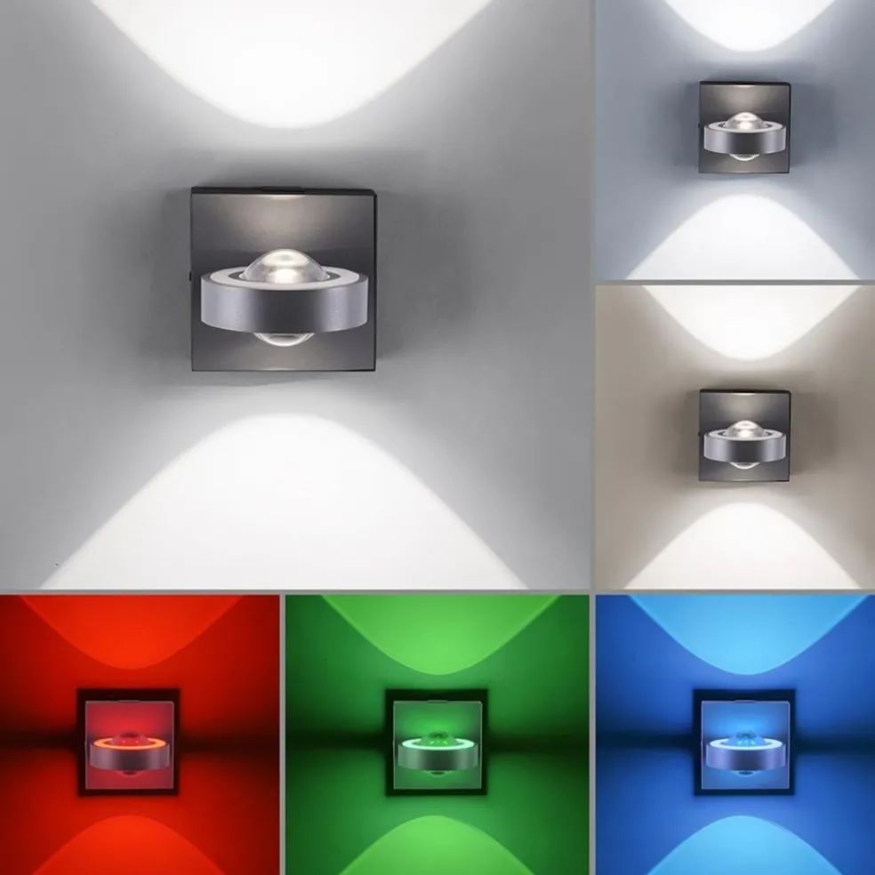 Wandlamp Q-Mia smart antraciet rgbw