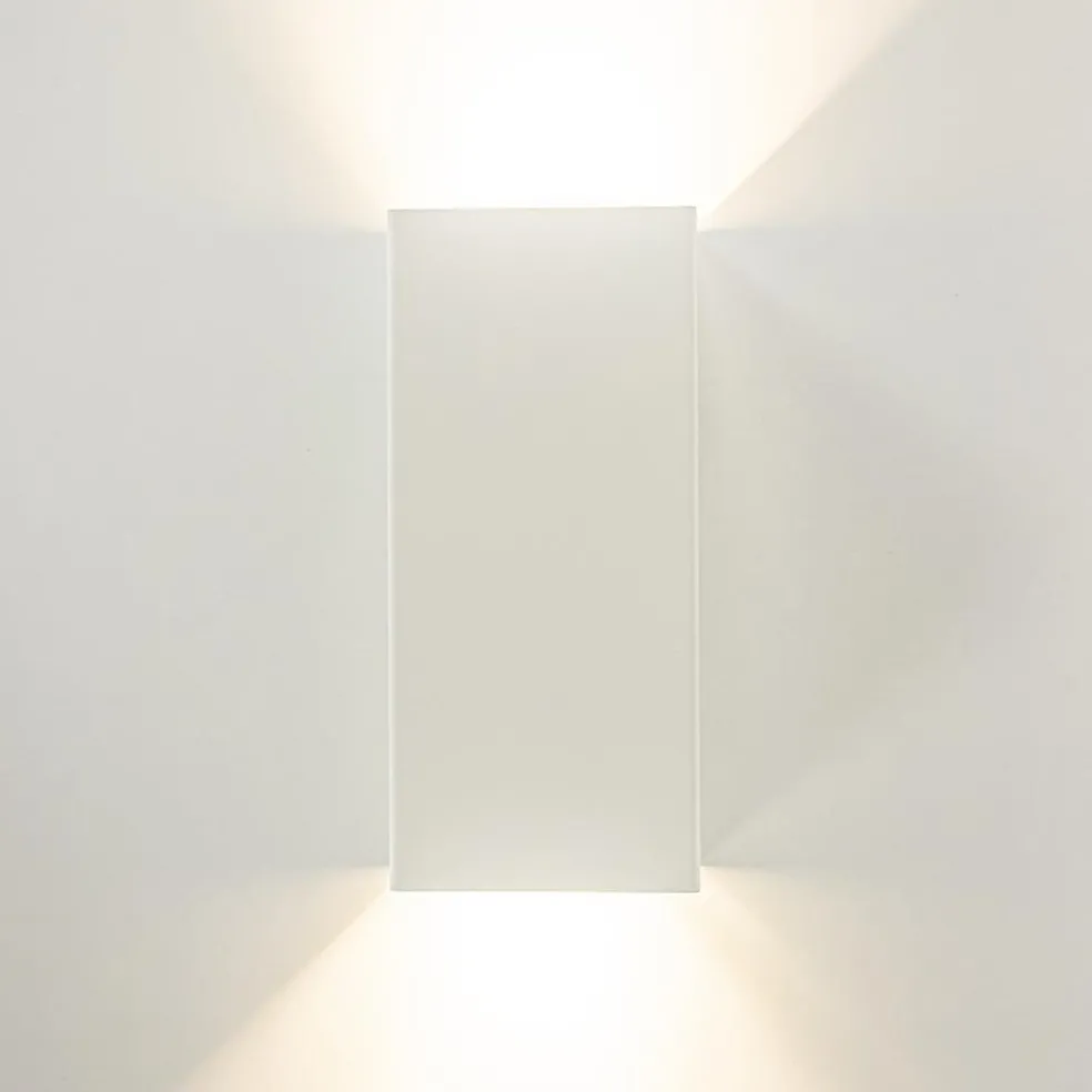 Wandlamp rechthoek wit up+down GU10