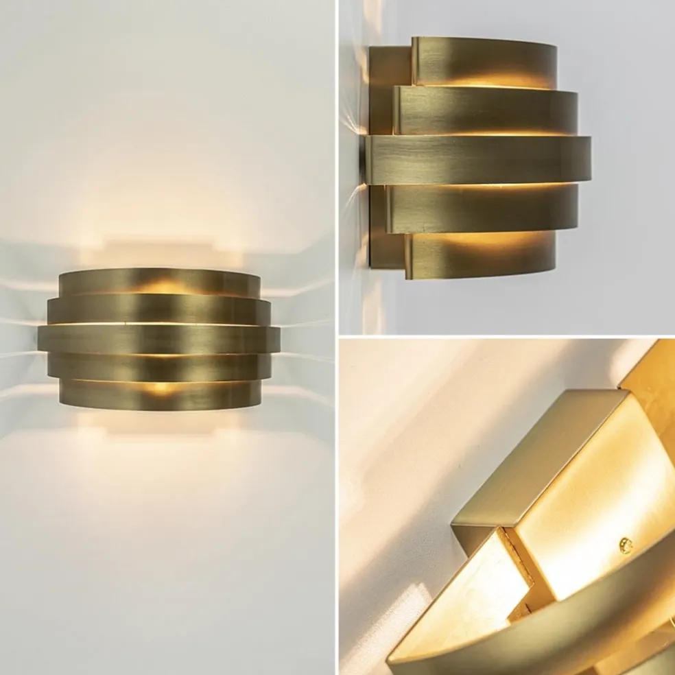 Wandlamp Scudo brass 25cm