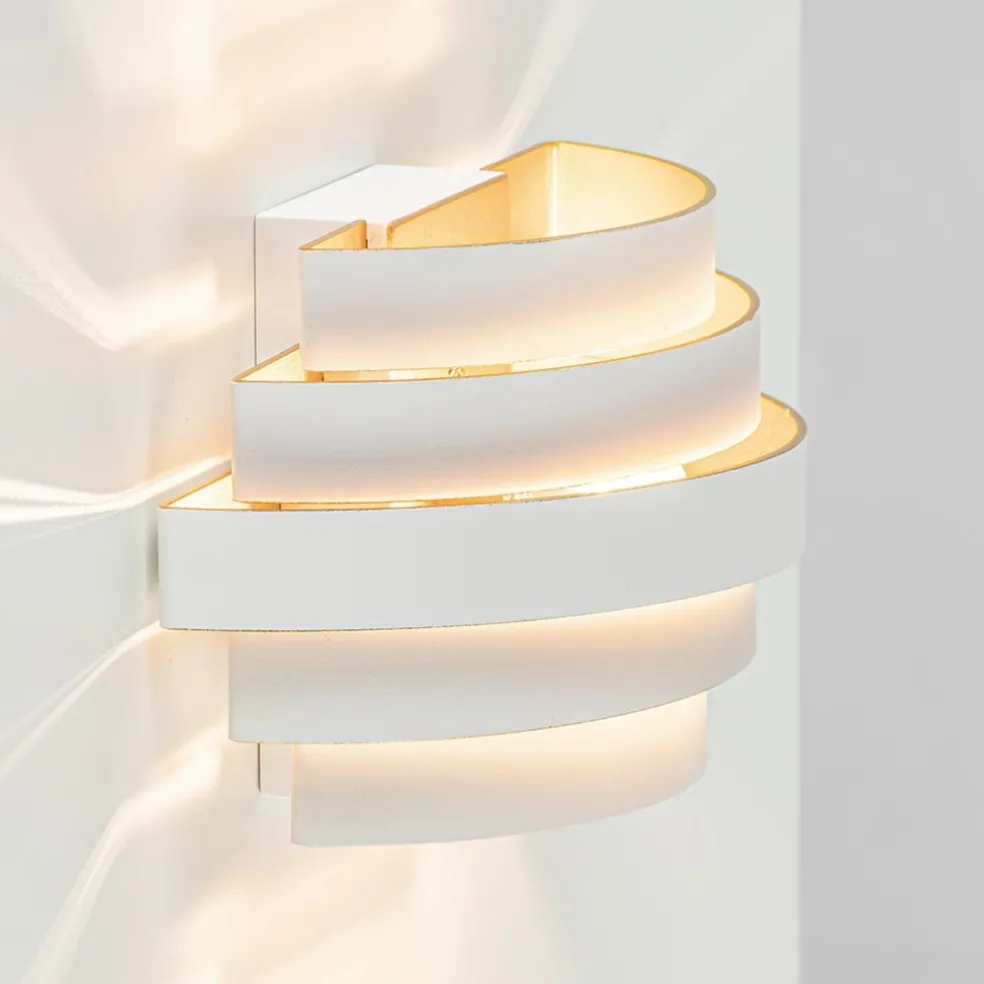 Wandlamp Scudo klein wit/goud