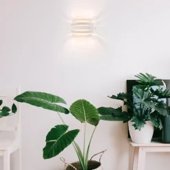 Wandlamp Scudo klein wit/goud