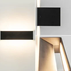 Wandlamp Stretto zwart 30cm