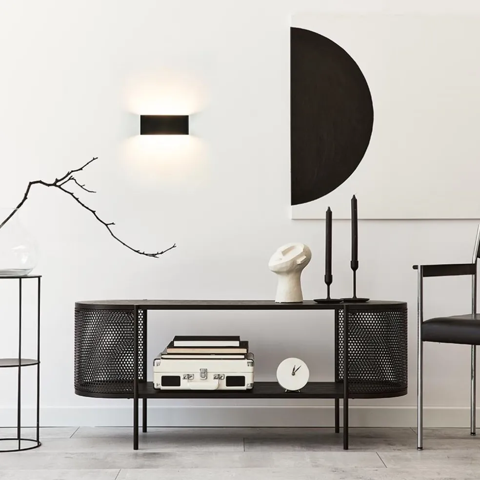 Wandlamp Stretto zwart/goud 20cm