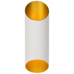 Wandlamp up+down cilinder wit/goud