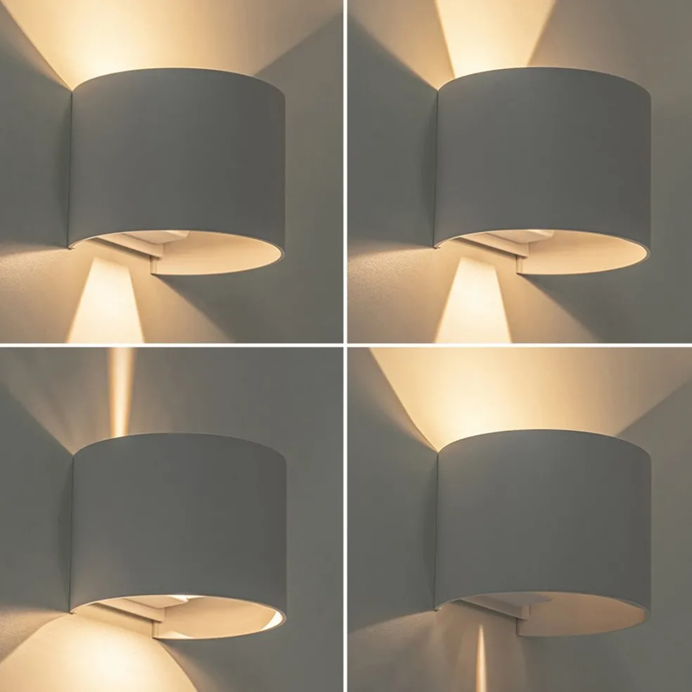 Witte LED Buitenlamp IP54 afgerond wit