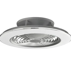 Zilveren ventilator met LED en bluetooth