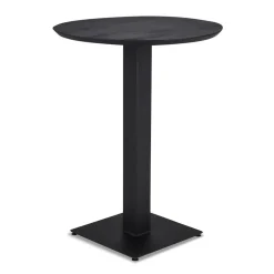Zwart houten bartafel Ø80x105 cm