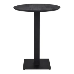 Zwart houten bartafel Ø80x105 cm