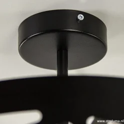 Zwart metalen plafondlamp Scandinavisch