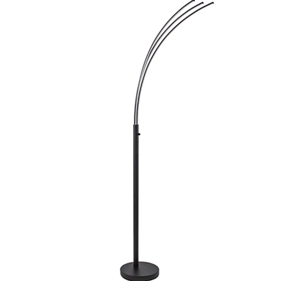 Zwarte boog vloerlamp LED dimbaar