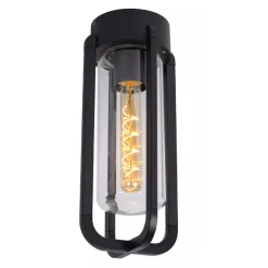 Zwarte buitenlamp plafond IP44