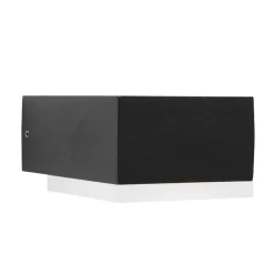 Zwarte buitenlamp wand inclusief LED