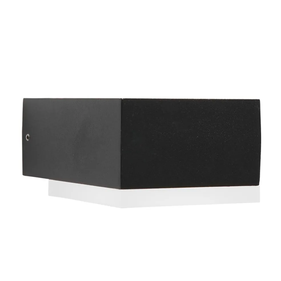 Zwarte buitenlamp wand inclusief LED