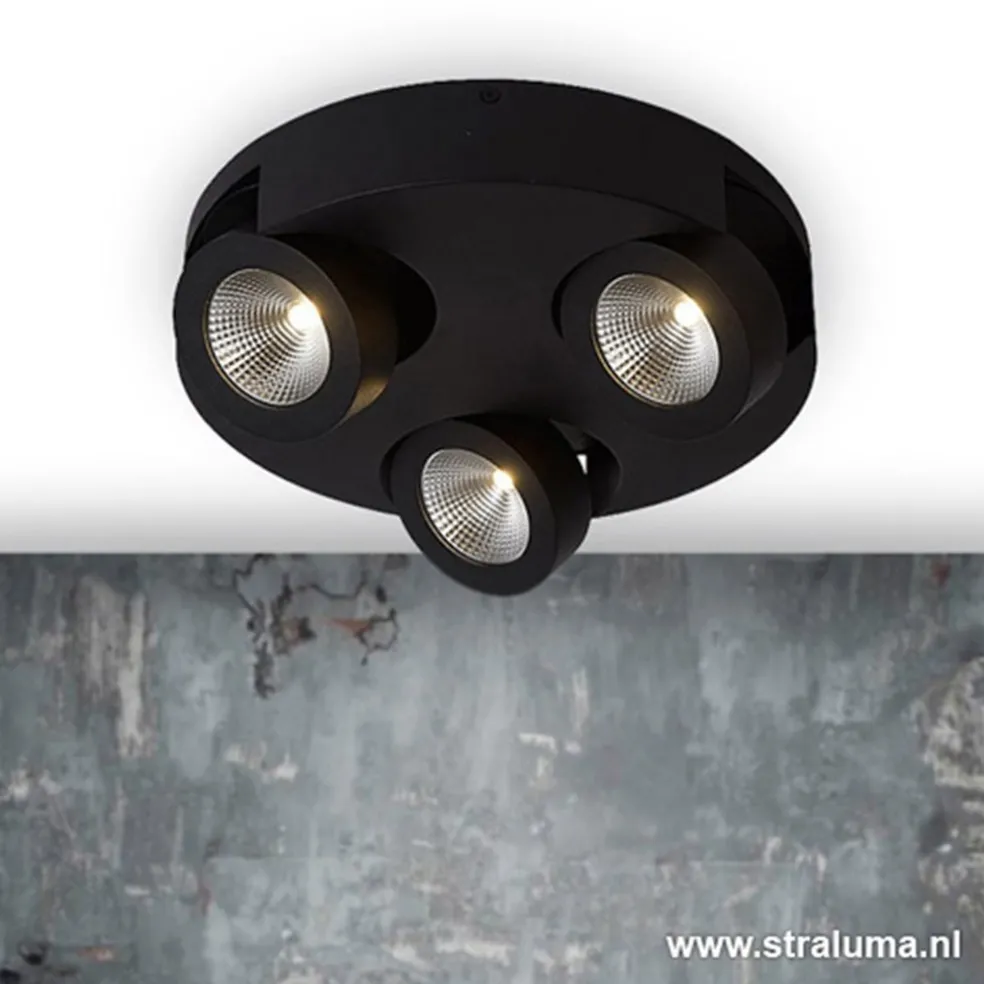 Zwarte design plafondlamp LED