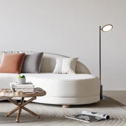 Zwarte LED vloerlamp 3-standen dimbaar