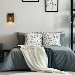 Zwarte wandlamp gaas